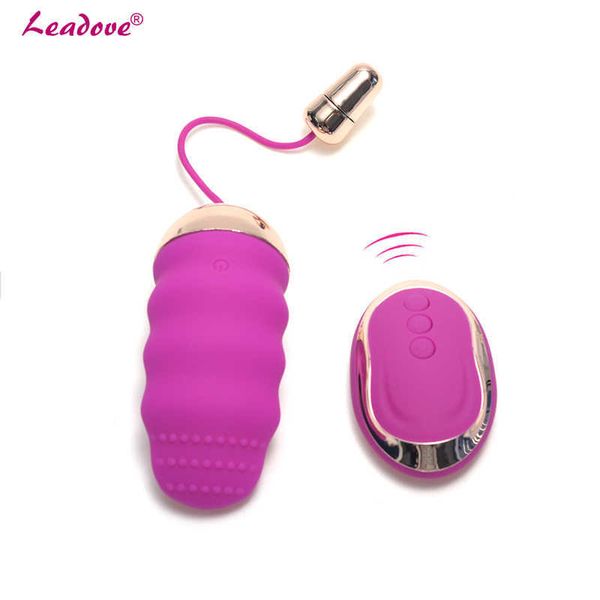Artículos de belleza 10 velocidades Control remoto inalámbrico Bullet Vibrator Productos sexy a prueba de agua Carga USB Jump Egg Toy para mujeres TD0151