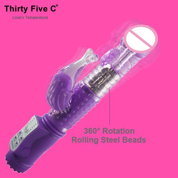 Articles de beauté 12 vitesses Vibratior Rotation Lapin Double Vibrateurs Masturbateur Femme Gode G Spot Vibration Masseur Femmes Adulte Produit sexy