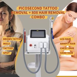 Beauty Items 2 in 1 Laser Tattoo Removal Machine 808 Diode Laser Hair Remover Picosecond Nd Yag Remove Device