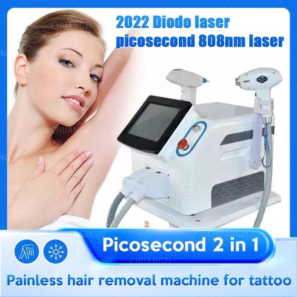 Articles de beauté 2 en 1 nouvelle épilation au laser multifonctionnelle-Machine laser à diode de retrait de laser de tatouage portable