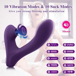 Artículos de belleza 2 w 1 Vagina ssanie wibrator Dilido dla kobiet porczny stymulacja echtaczki Anal sexy zabawki dla dorosych Masturbator kobieta pary