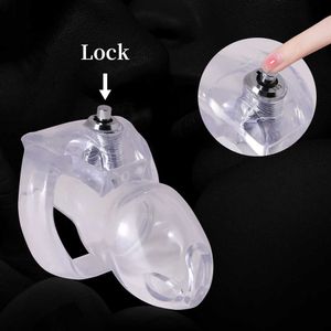 Artículos de belleza 2023 NUEVO HTV5 BDSM Bondage Chastity Device Cage ClickLock Resin Transpirable Small Cock Male Belt sexy Toy para hombres