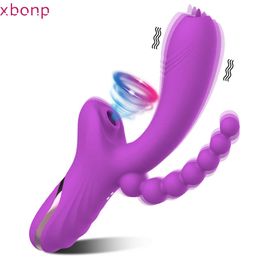 Schoonheidsartikelen 3 In 1 Clitoral Sucking Vibrator vrouwelijk 10 modi clit clitoris sucker vacuüm stimulator dildo sexy speelgoed voor vrouwen