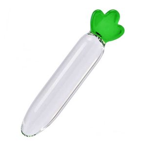 Beauty Items 37mm Witte radijs Kristallen Glazen Dildo Voor Vrouwen Masturbatie sexy Speelgoed Groente Kunstmatige Penis Anale Plug Speelgoed voor