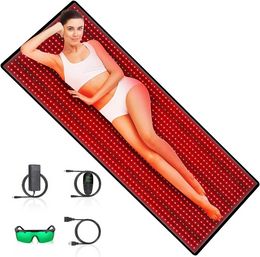 Articles de beauté Tapis de thérapie à lumière rouge LED 660 nm et infrarouge rouge 850 nm pour tout le corps avec mode de chauffage