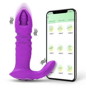 Schoonheidsartikelen 7 ModeStelescopic Vibrator Wireless app Gecontroleerd sexy speelgoed voor vrouwen Ass Anal Dildo Prostaat Massager Mannen Buttplug