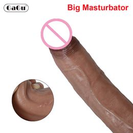 Schoonheidsartikelen 8.26 inch xxl realistische dildo met krachtige zuignap penis sexy speelgoed flexibele g-spot zacht gebogen as en bal