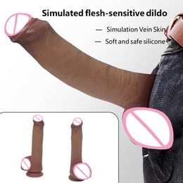 Schoonheidsartikelen 9,05 inch xxl realistische dildo met krachtige zuignap penis flexibele g-spot voor vrouwen masturbatie lesbain volwassen sexy