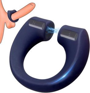 Objets de beauté vibratrice de bague de bite réglable Toys sexy pour hommes pénis vibrer retard éjaculation vibrante cockring adulte 18