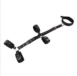 Articles de beauté Menottes réglables Menottes à la cheville Adulte sexy Jouets pour femme Couples Contraintes Collier Esclave Érotique Bdsm Bondage Set S3117