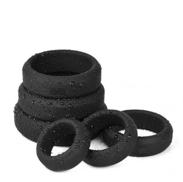 Artículos de belleza, herramientas sexy para adultos, pene de silicona, anillo para pene de 6 tamaños, extensor masculino, anillo para glande, juguetes de Bondage bdsm para hombres, testículos, gay erótico