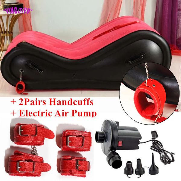 Articles de beauté Jeux pour adultes Canapé sexy gonflable rapide Meubles Mocassins Chaises Couples Lit de couchage y Jouets érotiques BDSM pour femmes hommes