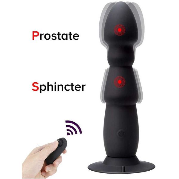 Artículos de belleza, vibrador Anal, masajeador de próstata masculino, consolador con Control remoto inalámbrico, tapón Anal, resistente al agua, carga Usb, juguetes sexys para hombres