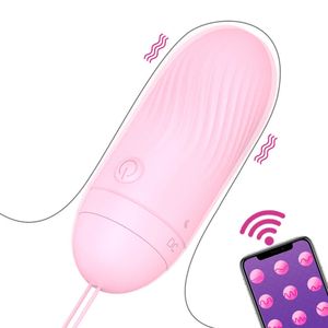 Artículos de belleza APP Control Vibrating Egg Teléfono móvil Remote Wearing Love Kegel Balls G Spot Ben Wa Clitoris Estimulador Vibradores