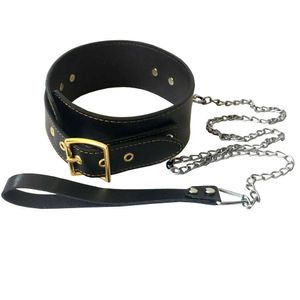 Articles de beauté Empereur noir SM cuir menottes de haute qualité pieds collier trois pièces de liaison jouets noirs sexy