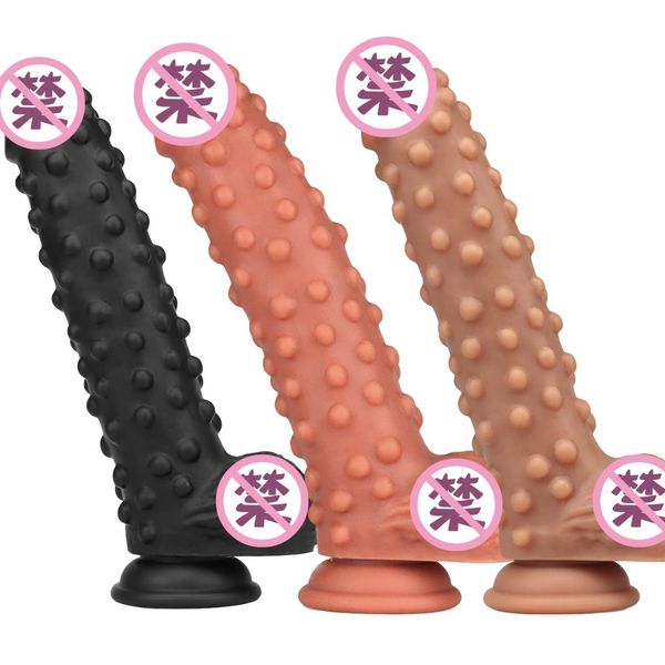 Articles de beauté Noir Énorme Gros Gode Épais avec Ventouse Grande Tête Silicone Souple Sensation Réelle Pénis Cock Gode Sexy Jouets pour Femmes Jouets Adultes