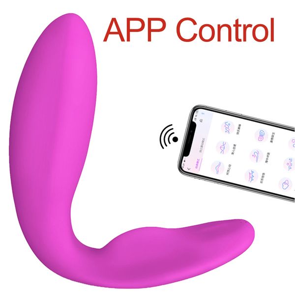 Artículos de belleza Vibradores Bluetooth para mujeres Aplicación remota inalámbrica Control Dildo Vibrador femenino Vibrador de larga distancia Juguetes sexy