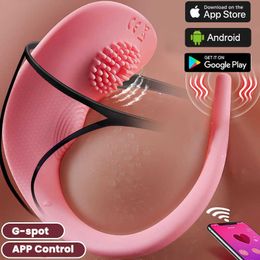 Schoonheid items Bluetooth Wearable slipjes vibrator clitoris stimulator sexy speelgoed voor vrouwen app afstandsbediening c-string string string paar