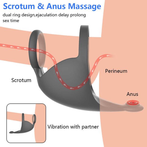 Articles de beauté Bluetooth testicule vibrateur jouets sexy pour hommes chasteté APP télécommande mâle Masturbation jouets pénis masseur anneau