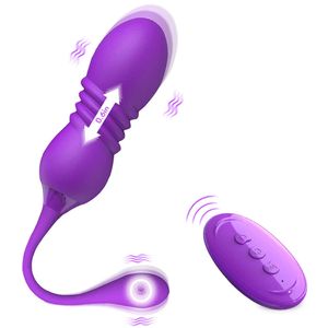 Articles de beauté Couple rétractable vibrateur de saut d'oeuf rétractable clitoris massage massage stick femelle masturbation kegel ball masseur adulte jouet