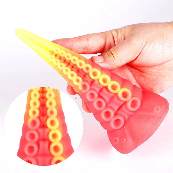 Articles de beauté Mignon Poulpe Tentacule Ventouse Silicone Plug Anal Monstre Pénis Vaginal G Spot Stimulateur Godes Jouets sexy Pour Femmes Vagin