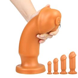 Schoonheid items dildo anale plug grote buttplug mannen prostaat massage sexy speelgoed vloeibare siliconen kont vagina anus gay brancard trainer