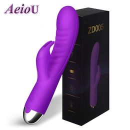 Beauty Items Dildo G-Punkt-Kaninchen-Vibrator, Silikon-Massagegerät, realistisch, 7 Geschwindigkeiten, weiblicher Masturbator, Erwachsene, erotisches sexy Spielzeug für Frauen, 18