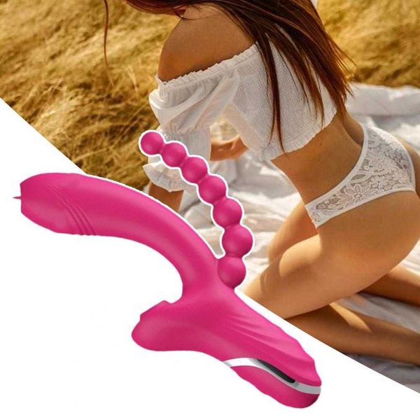 Artículos de belleza Vibrador de doble cabeza Estimulador de clítoris Punto G Dildo Delfín Masajeador de silicona para mujeres Pene falso Adultos juguetes sexy