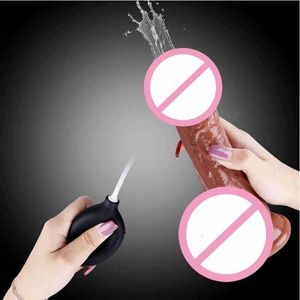 Articles de beauté Pénis éjaculant gode gicleur réaliste énormes godes adultes sexy jouets pour femmes couples sensation de peau vaporiser eau ventouse