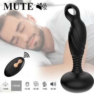 Artículos de belleza Choque eléctrico Vibrador anal Hombres Butt Plug Anus juguetes sexy para Coulple Masaje de próstata masculino Masturbación Buttplug Plugs