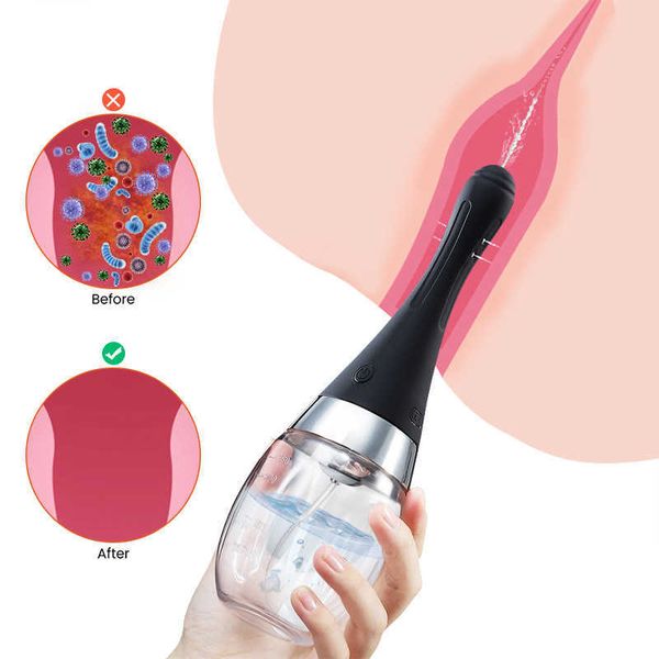 Artículos de belleza, ducha vaginal eléctrica, herramienta de limpieza Anal completamente automática, irrigador de enema, limpiador femenino, producto de higiene femenina