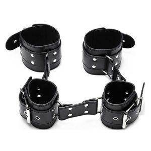 Beauty Items Erotische Volwassen Spelletjes Slave BDSM Bondage Lederen Handboeien sexy Speelgoed Voor Vrouwen Mannen Koppels Fetish Manchetten Dij terughoudendheid Producten