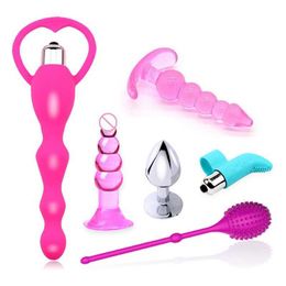 Artículos de belleza Juegos eróticos sexyx Accesorios BDSM Kits sexy Bondage Juguetes Set Masturbador Vibrador Plug Suit para adultos Mujeres Hombres