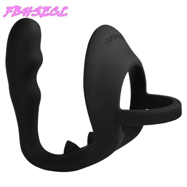 Artículos de belleza FBHSECL Anillo de silicona para el pene Tapón anal Butt Plug Adultos juguetes sexy para hombres Tienda Masaje de próstata Productos para el pene