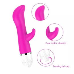 Artículos de belleza Consolador femenino Vibrador Doble cabeza Salto Huevo Coño Vagina Masajeador Punto G Estimulador de clítoris Masturbador Adultos juguetes sexy para mujeres