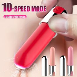 Artículos de belleza, vibrador tipo bala para punto G para mujeres, estimulador de clítoris, masajeador, consolador silencioso, vibradores, juguetes sexys para adultos recargables por USB