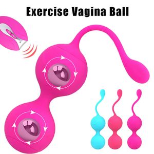 Schoonheid items G Spot Vibrator Kegel Vaginale bal vagina MUSCLE Trainer 10 Speed ​​Draai Ben Wa Balls Siliconen sexy speelgoed voor vrouwen