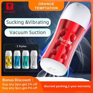 Articles de beauté Galaku Touch In Masturbators Jouets sexy pour hommes Real Pussy Ass Vagin Vibromasseur Pénis Stimulateur Sucker Adult Only Masturbation Cup