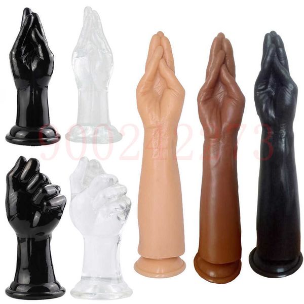 Articles de beauté Plug anal tactile géant à longue main avec bras de simulation de ventouse Gode Fist Buttplug Masturbateur point G SM Adulte Produit sexy érotique