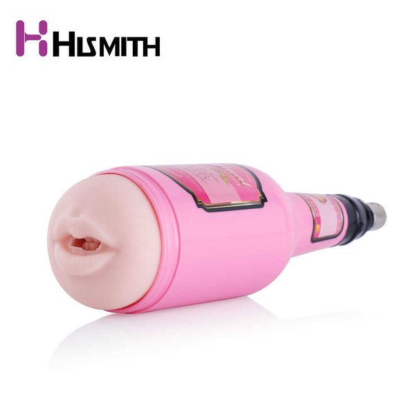 Articles de beauté Hismith Pink Beer Cup oral Cup masturbation masturbation Vibrateur pour hommes Massage sucer Silicone Sexy Machine ACCESSOIRES