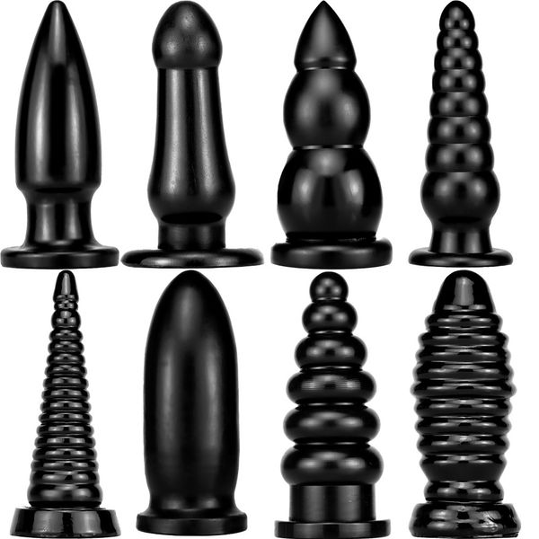 Artículos de belleza Enorme Dildo Anal Fisting Butt Plug Para Mujeres Negro Gode sexyy Juguetes Hombres Gay Masturbadores Masaje de Próstata sexytoys