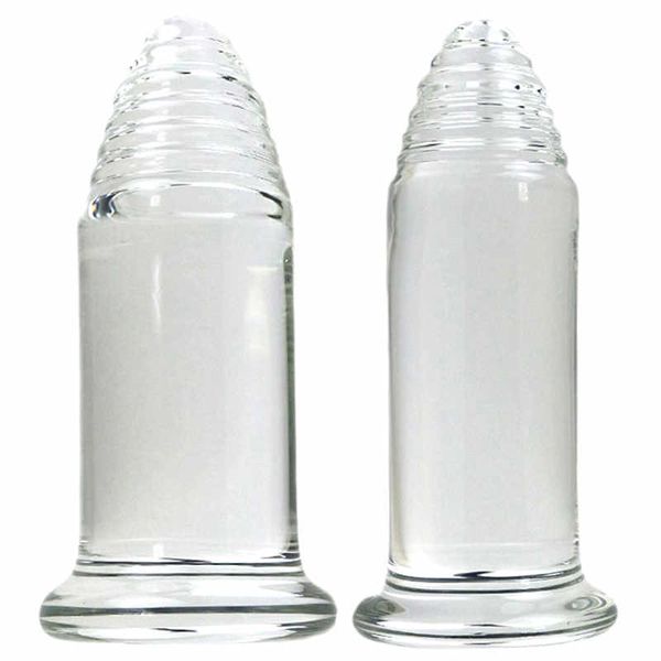 Articles de beauté Énorme Plug Anal Transparent Cristal Verre Gode Homme/Femmes Masturbateur Dilatateur Buttplug Adultes Sexy Jouets Jouets.