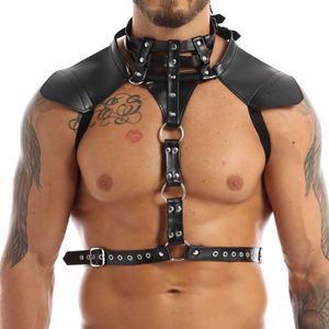 Schoonheidsartikelen iiniim heren mannelijk body kist riem lederen gespen met o-ringen sexy shop gay product fancy kostuum clubkleding bondage