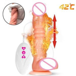 Schoonheidsartikelen Intelligente verwarmingsfunctie Telescopische vibratie Dildo Swing Suction Cup Sexy speelgoed voor vrouw Vibrator Penis