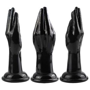 Artículos de belleza Material de TPE Gran Huga de puño para adultos Simulación del pene con taza de succión irritación vaginal G Point Anal Toy SM Dildo