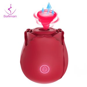 Artículos de belleza LIKETHAT Flor de rosa Succión del clítoris Vibrador Coño Masaje Satisfecho Lengua femenina Lamiendo Punto G Estimular juguetes sexy para mujeres