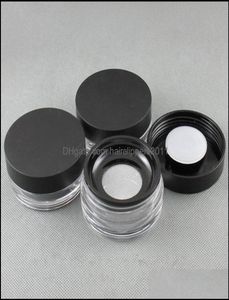 Schoonheidsartikelen losse poedercontainer met elastisch scherm gaas netto zwarte dop zifter jar doos cosmetische kast f22731830215