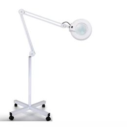 Schoonheidsartikelen vergroot vloer LED -lamp met vergrootglas