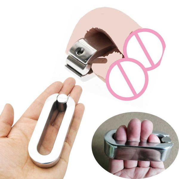 Artículos de belleza Cortadora de bolas masculinas Peso 304 Enhancer de acero inoxidable Anillo de testículo de ejercicio Juguetes Sexy para hombres Castity Bondage