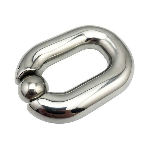 Artículos de belleza Male Heavy Ball Scrotum Camilla Acero inoxidable Pene Bondage Metal Cock Ring Delay Eyaculación sexy Juguetes para hombres Gay Adulto